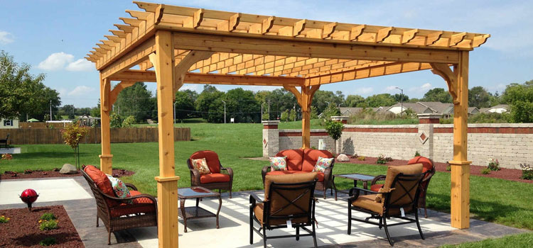 Cedar Wood Pergola Installation