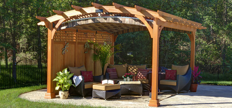 Modern Wood Pergola Installation